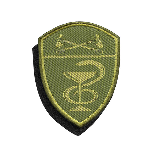 Шеврон тканый Росгвардия Приволжский ВО (Медицинские в/ч) полевой на липучке