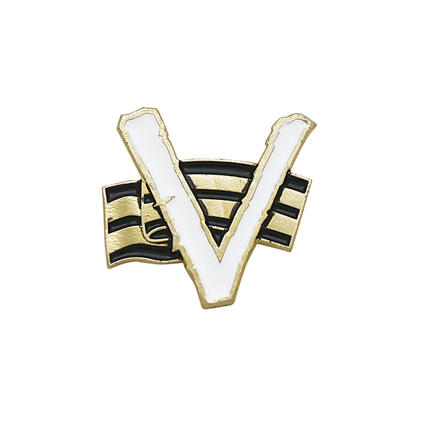 Значок мет. V с георгиевской лентой