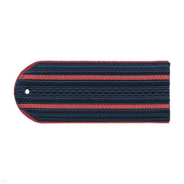 Погоны темно-синие (красн. кант) 2 красн. пр. Полиция (ОВД) р-р 12 см