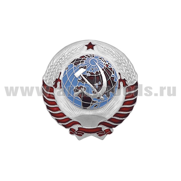 Кокарда мет. на шлем Почетного эскорта СССР (серебр)