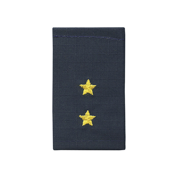 Ф/пог. Полиция темно-синие (ткань Rip-Stop) вышит. желт. (прапорщик) на липучке (пластик)