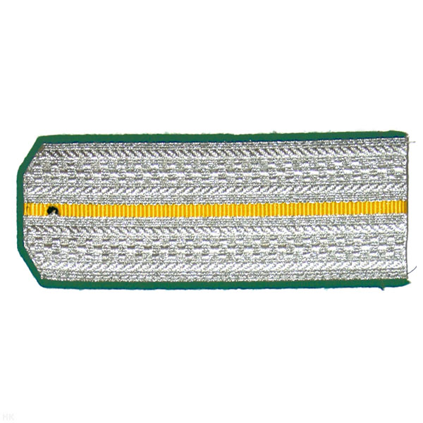 Погоны казачьи серебристые с темно-зел. кантом с 1 желтым просв. (уссурийское казачество)