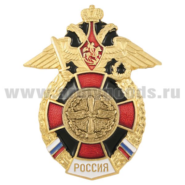 Значок мет. ВВС (серия Россия (красный крест в венке) ст/обр