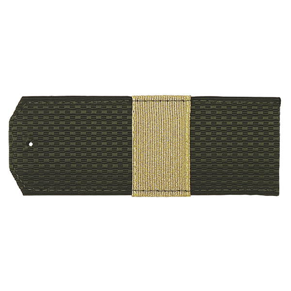 Погоны оливк. с нашитым металлиз. текстильным галуном (ст. сержант) на пластике