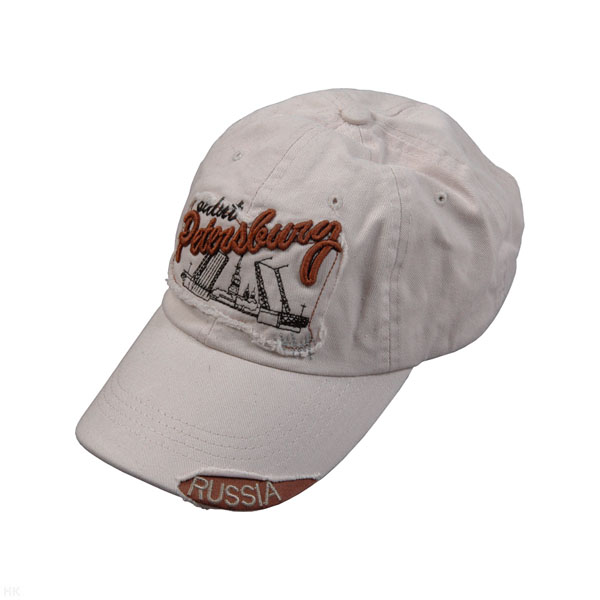 Бейсболка супервышивка Salut Petersburg бежевая