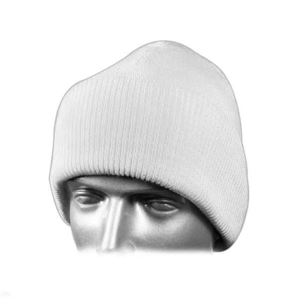 Шапка вязаная "армейская" белая п/ш