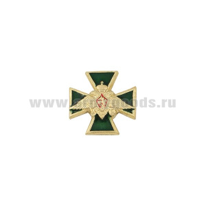 Значок мет. Орел ПВ на зеленом кресте (мал., на пимсе)