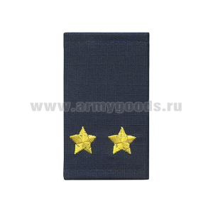 Ф/пог. Полиция темно-синие (ткань Rip-Stop) вышит. желт. (подполковник) на липучке (пластик)