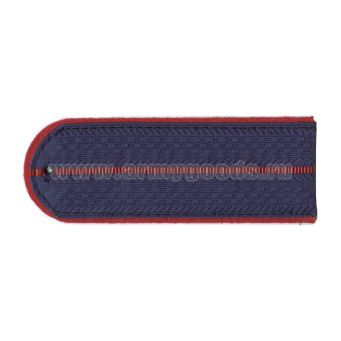 Погоны темно-синие (красн. кант) 1 красн. пр. Полиция (ОВД) на китель (пластик)