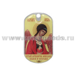 Жетон (смола) Архангел Михаил (спаси и сохрани) в руках сфера