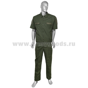 Костюм лет. МО офисный оливковый короткий рукав (ткань Rip-Stop)