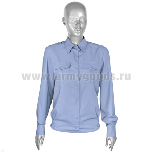 Рубашка женская (дл.рук.) голубая ВВС  р-ры с 31 по 42