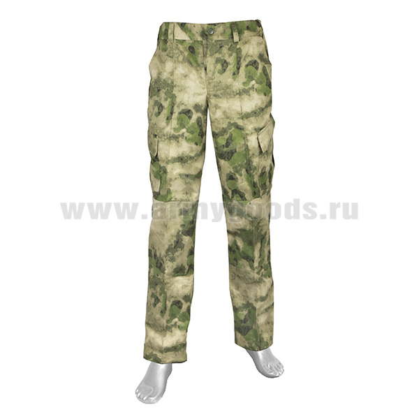 Брюки лет. к костюму РГ-1 “мох” (A-TACS FG) (ткань “шлифовка”, 100 % хлопок)