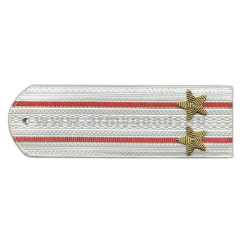 Погоны Полиция нов/обр БЕЗ КАНТА белые вышит. канителью (подполковник)