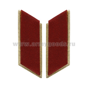 Петлицы на воротник суконные на мет. основе (краповые)