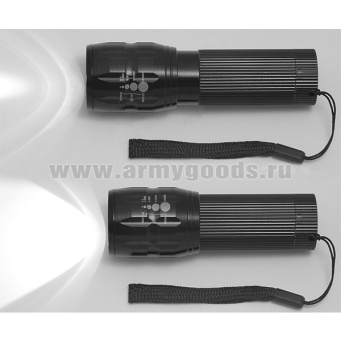 Фонарь карманный с зумом (черный)