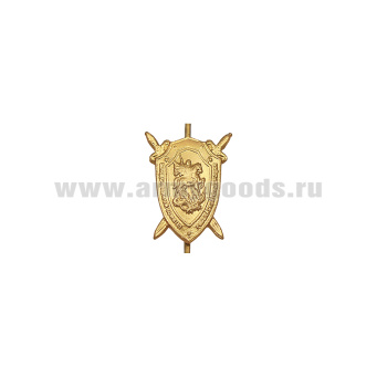 Эмбл. на погоны мет. Следственный комитет зол. (на "усах") размер щита 15х10 мм