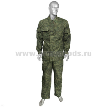 Костюм лет. Полевой (на пуговицах; погон на груди) "русская цифра" "Юдашкин-2" (рубашечная ткань)  р-ры с 44 по 60 52/4