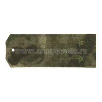 Погоны «машинная вышивка» мох (A-TACS FG) (ткань "rip-stop") ст. лейтенант (на пластике)