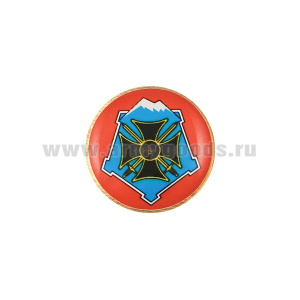 Значок мет. Северо-Кавказский ВО (мал., круглый, смола, на пимсе)