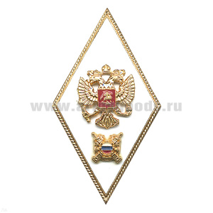 Значок мет. Ромб Академия МВД, гор. эм.