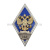 Значок мет. Михайловская ВАА (ромб РФ, орел без щитка) гор.эм.
