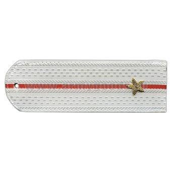 Погоны Полиция нов/обр без канта белые вышит. канителью (мл. лейтенант)