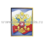 Магнит 3D Орел РФ на фоне триколора