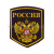 Шеврон пластизолевый Россия (5-уг. с гербом) черн.