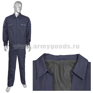 Костюм лет. МО офисный синий (ткань Rip-Stop) ТУ 858-6291-2013 МПА-35-01 (М) подкладка сетка р-ры с 62