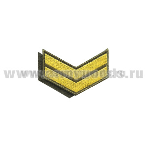 Нашивки вышит. (оливк. фон, желт. вышивка) для контрактников 2 год (на липучке)