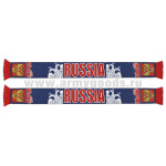 Шарф сувенирный (шелк полиэфирный) National Team Russia (двуглавый орел)