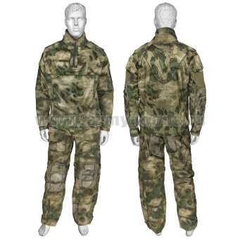Костюм тактический ("мочалка") с защитными вставками "мох" (A-TACS FG)