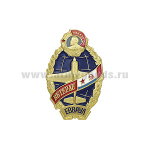 Значок мет. Ветеран ЕВВАУЛ
