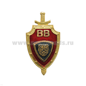 Значок мет. ВВ Тигр (серия красн. щит ВВ)