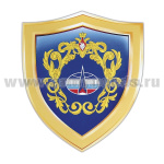 Наклейка в виде щита Космические войска