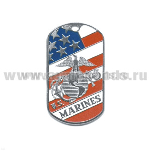 Жетон (нерж. ст., эмал.) U.S. Marines (морская пехота)
