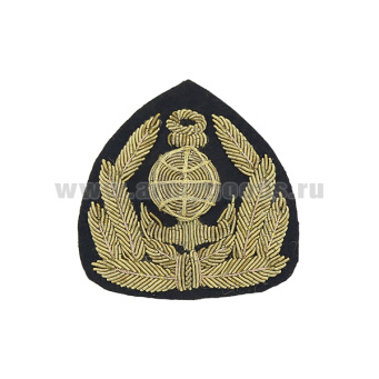 Кокарда канит. лат. Морской флот (глобус, 5 листиков, без звезды)